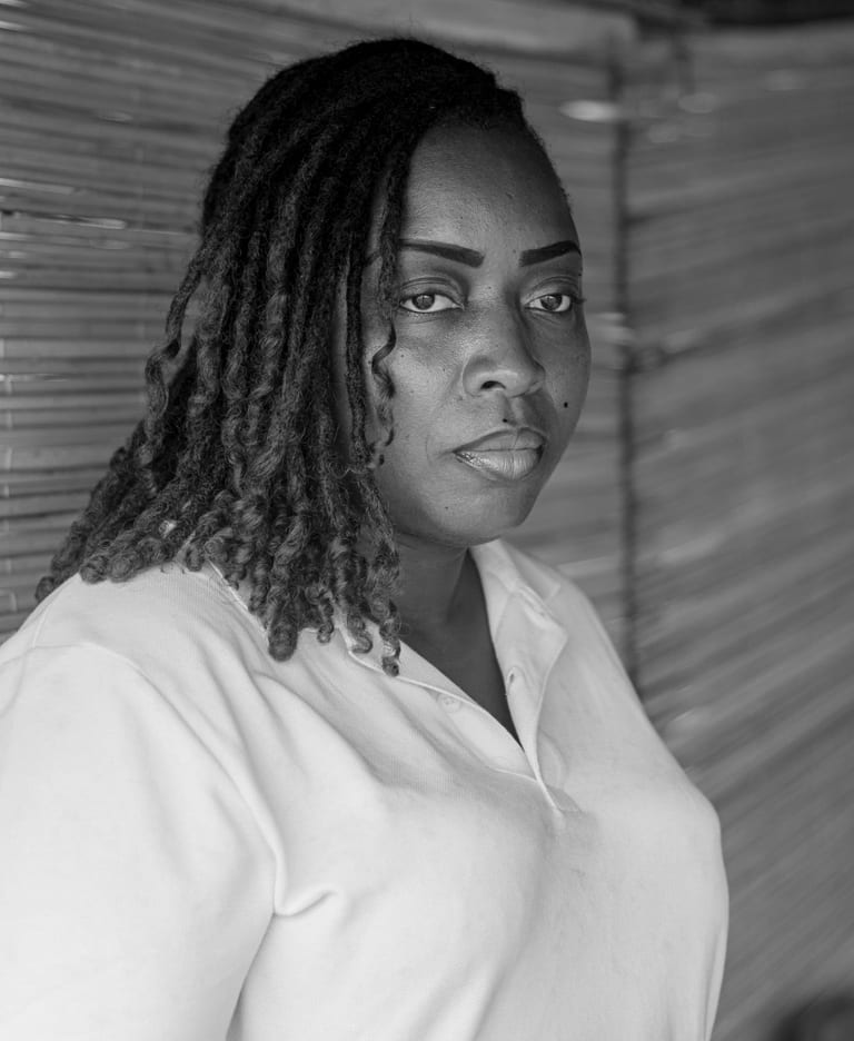 Editorial portrait of a client with mature locs
